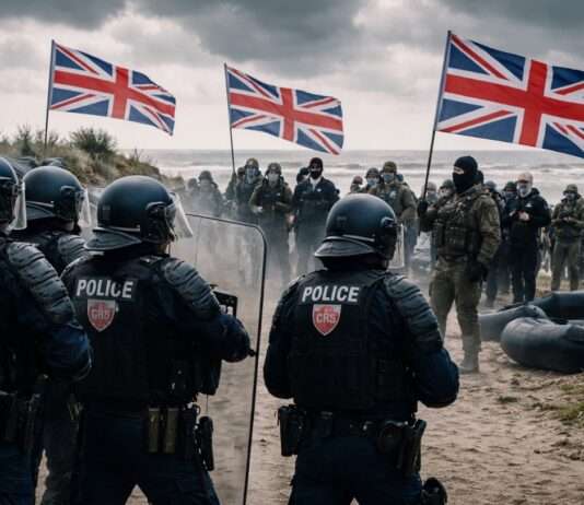 Gewalt gegen Migranten: Frankreich weist zehn britische Rechtsextreme aus Britische-Rechtsextreme-aus-Frankreich-ausgewiesen_Illustration