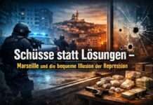 Kommentar: Schüsse statt Lösungen – Marseille und die bequeme Illusion der Repression Drogenkrieg_Marseille_Illustration