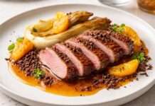 Der Februar in der französischen Küche – Entenbrust à l’orange mit Kakaobohnenerde Entenbrust-à-l-orange-mit-Kakaobohnenerde