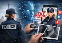 Wenn Uniformen zur Illusion werden – wie KI falsche Polizistinnen erschafft und Vertrauen verspielt Fake-Bilder_Polizistinnen_Frankreich_Illustration