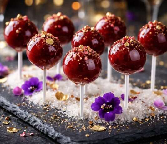 Foie Gras Lollipops mit Himbeer-Balsamico-Glasur Foie-Gras-Lollipops-mit-Himbeer-Balsamico-Glasur