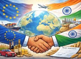 „Zwei Milliarden Konsumenten, ein Abkommen“ – Wie das neue Freihandelsabkommen zwischen EU und Indien die Weltwirtschaft neu ordnet Freihandelsabkommen_Indien_EU_Illustration