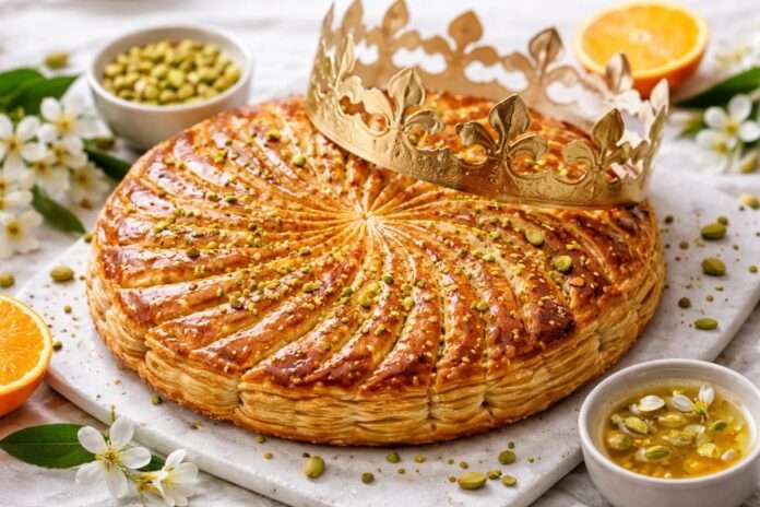 Galette-des-Rois-mit-Pistazien-&-Orangenblüte Galette-des-Rois-mit-Pistazien-&-Orangenblüte