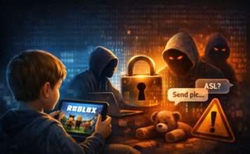 „Ein Tummelplatz für Täter“ – warum die Warnung vor „Roblox“ Eltern aufhorchen lassen muss Gefahr-für-Kinder_Illustration