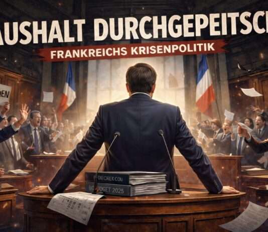 Kommentar: Endlich ein Haushalt. Applaus bitte. Die Demokratie aber steht draußen und raucht. Haushatsgesetz-2026-Artikel49-3_Illustration