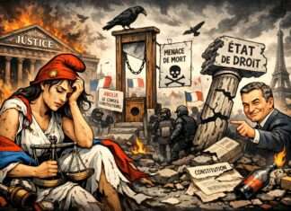 Kommentar: War es das mit Frankreichs Demokratie? Ein Abgesang in Moll, Sarkasmus in Dur Kipppunkt_Rechtsstaat_Illustration