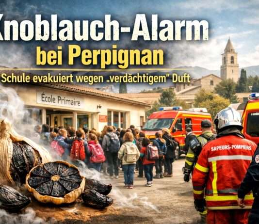 Der Duft der Vorsicht – warum eine Knoblauchwolke nahe Perpignan zur Räumung einer Schule führte Knoblauch-Alarm-Evakuierung-Schule_Illustration