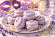 Lavendel-Macarons mit Gin-Tonic-Ganache – ein Fasnachtszauber in Pastell Lavendel-Macarons-mit-Gin-Tonic-Ganache