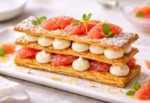 Mille-Feuille mit Vanille-Champagner-Crème und Grapefruit Mille-Feuille-mit-Vanille-Champagner-Crème-und-Grapefruit