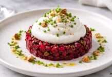 Der Februar in der französischen Küche: Rote-Bete-Tatar mit Ziegenkäse-Espuma Rote-Bete-Tatar-mit-Ziegenkäse-Espuma