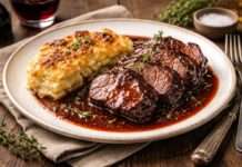 Schmorbraten vom Rind in Bordeaux mit Selleriegratin Schmorbraten-vom-Rind-in-Bordeaux-mit-Selleriegratin