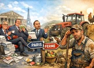 Frankreichs schleichender Reputationsverlust: Warum die Korruptionswahrnehmung zum politischen Risiko wird Unproduktive_Politik_produktive_Landwirtschaft_Illustration