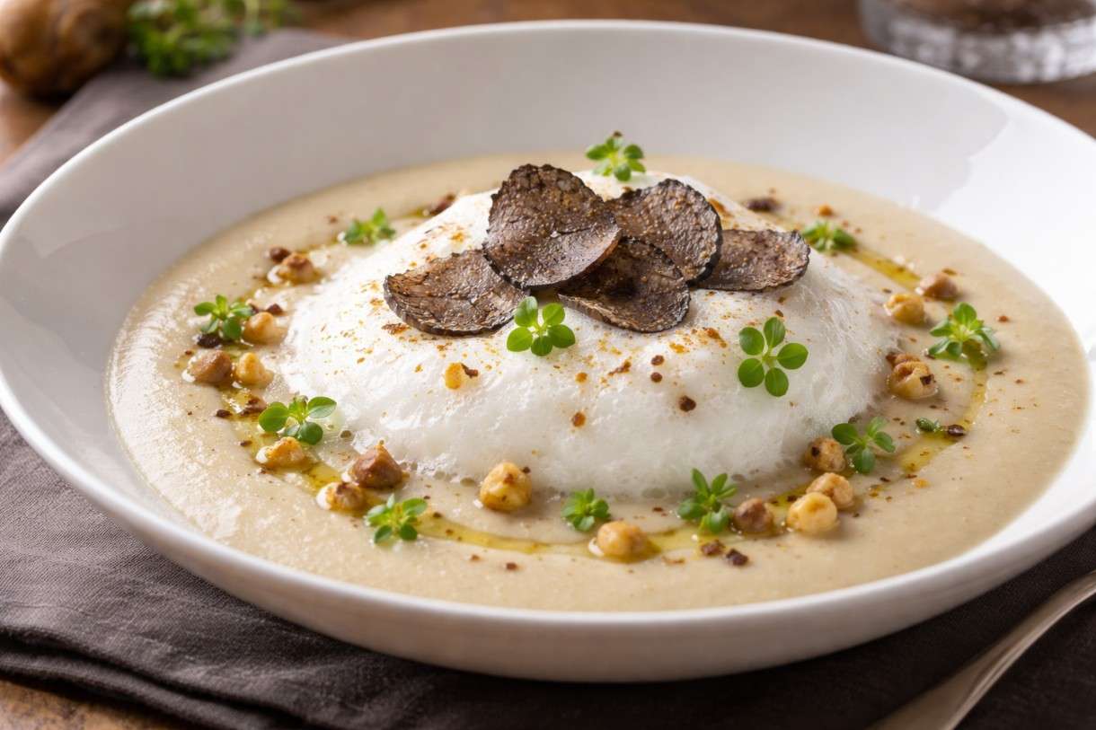 Velouté de Topinambour mit Trüffelschaum