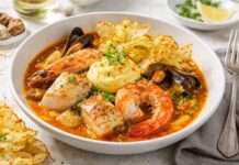 Der Februar in der französischen Küche – Winterliche Bouillabaisse mit Safran-Aioli und Fenchelchips Winterliche-Bouillabaisse-mit-Safran-Aioli-und-Fenchelchips