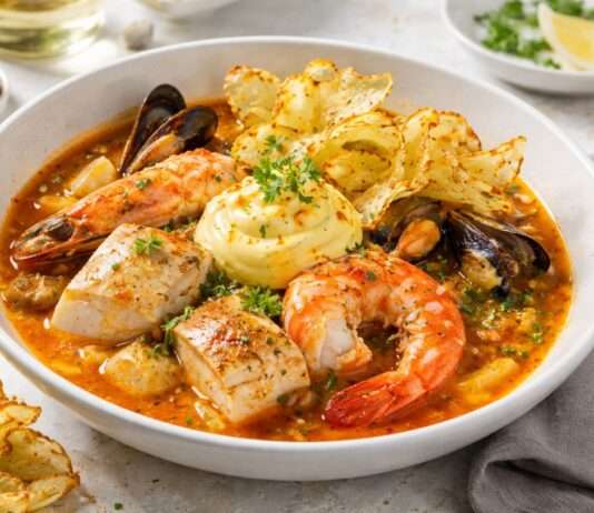 Der Februar in der französischen Küche – Winterliche Bouillabaisse mit Safran-Aioli und Fenchelchips Winterliche-Bouillabaisse-mit-Safran-Aioli-und-Fenchelchips