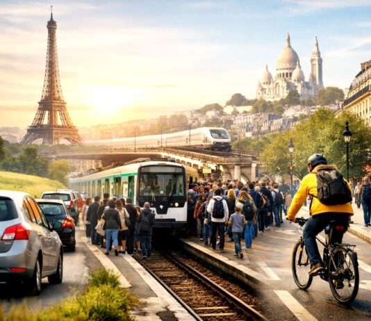 Der tägliche Weg – was die Alltagsmobilität über Frankreich verrät Auto_Nahverkehr_Illustration