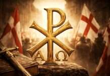 Zwischen Liturgie und Leitkultur: Wie das Christusmonogramm politisch aufgeladen wird Christusmonogramm-Politik_Illustration