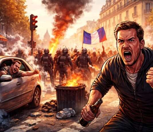 Kommentar: Frankreich im Zornmodus – Warum sich der Alltag wie ein Pulverfass anfühlt Gefühlte-Aggressivität_Frankreich_Illustration