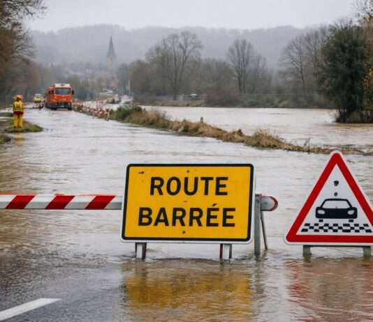 Maine-et-Loire: Wenn die Loire nicht weichen will Hochwasser_Überschwemmung_Illustration