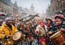Carnaval de Dunkerque im Schnee – Wenn Tradition weiße Flügel bekommt Karneval-Dunkerque_Illustration
