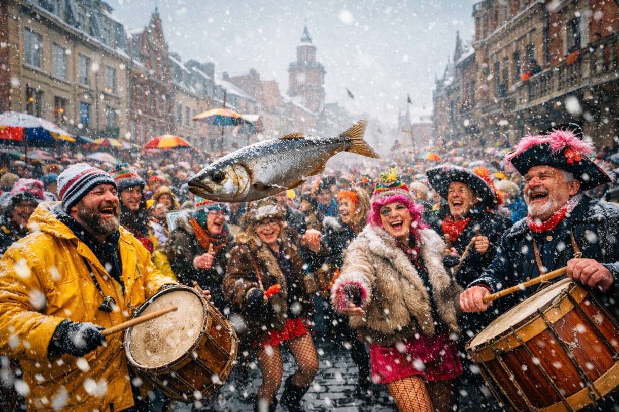 Carnaval de Dunkerque im Schnee – Wenn Tradition weiße Flügel bekommt