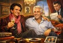 Kommentar: Ein bisschen Charme, ein bisschen Pädokriminalität – wo ist das Problem, mes amis? Lang-Epstein_Illustration