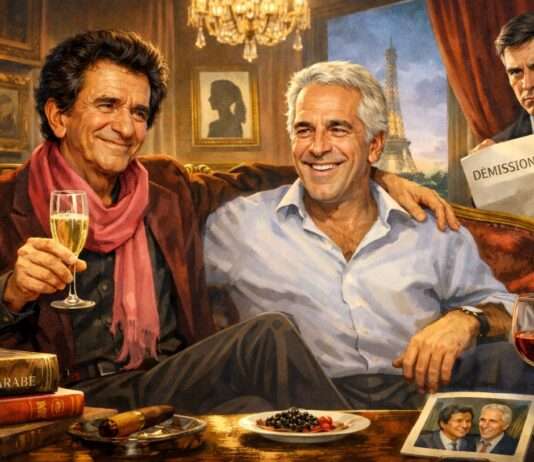 Kommentar: Ein bisschen Charme, ein bisschen Pädokriminalität – wo ist das Problem, mes amis? Lang-Epstein_Illustration