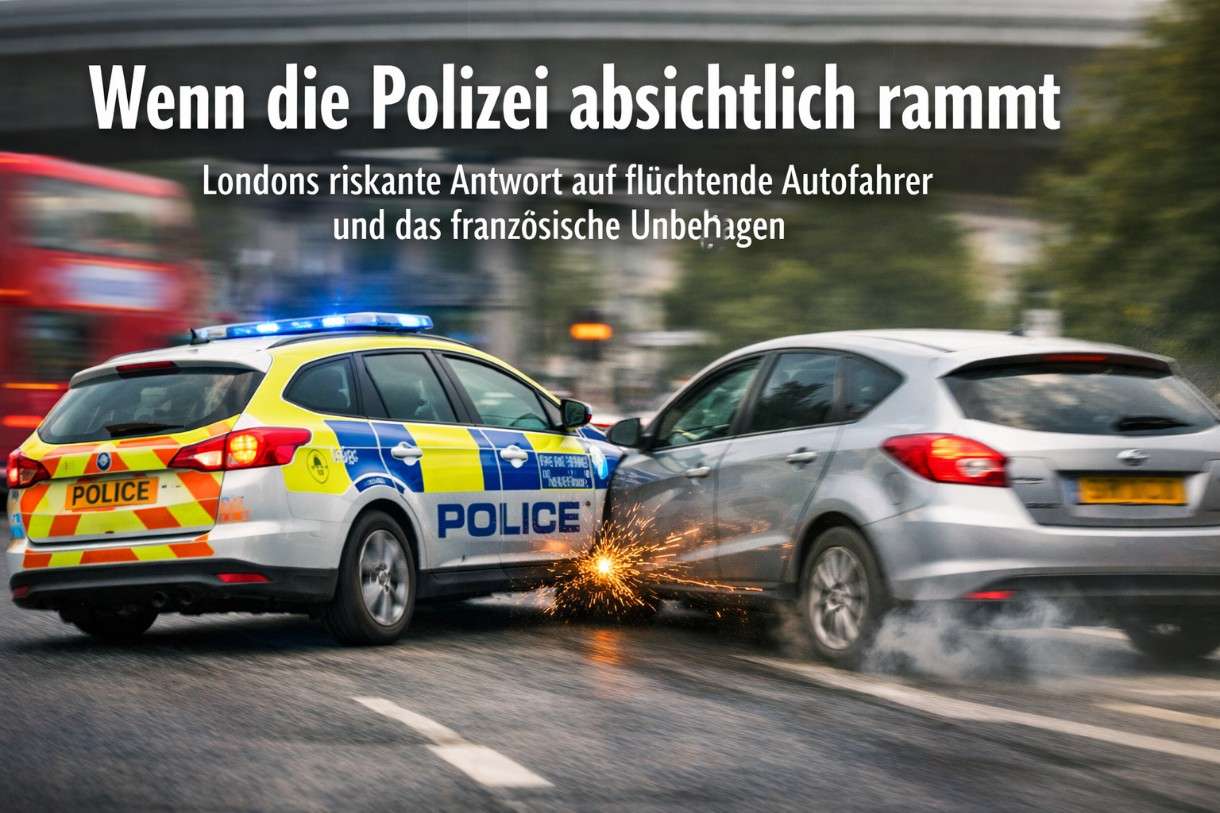 Wenn die Polizei absichtlich rammt – Londons riskante Antwort auf flüchtende Autofahrer und das französische Unbehagen