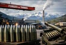 Stahl für den Krieg: Wie Tarbes zum Symbol der europäischen Aufrüstung wurde Munitionsfabrik-Tarbes_Illustration