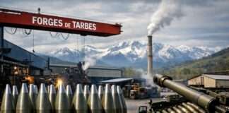 Stahl für den Krieg: Wie Tarbes zum Symbol der europäischen Aufrüstung wurde Munitionsfabrik-Tarbes_Illustration