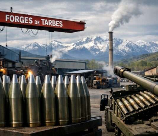 Stahl für den Krieg: Wie Tarbes zum Symbol der europäischen Aufrüstung wurde Munitionsfabrik-Tarbes_Illustration