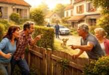 Wenn der Gartenzaun zur Frontlinie wird Nachbarschaftsstreit-Streit-Nachbarn_Illustration