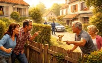 Wenn der Gartenzaun zur Frontlinie wird Nachbarschaftsstreit-Streit-Nachbarn_Illustration