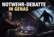 Ein Schuss in der Nacht – und ein Land streitet über Selbstverteidigung Notwehr_Genas_Illustration