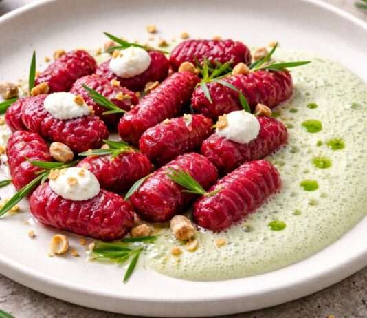 Der Februar in der französischen Küche: Rote-Bete-Gnocchi mit Estragon-Schaum Rote-Bete-Gnocchi-mit-Estragon-Schaum