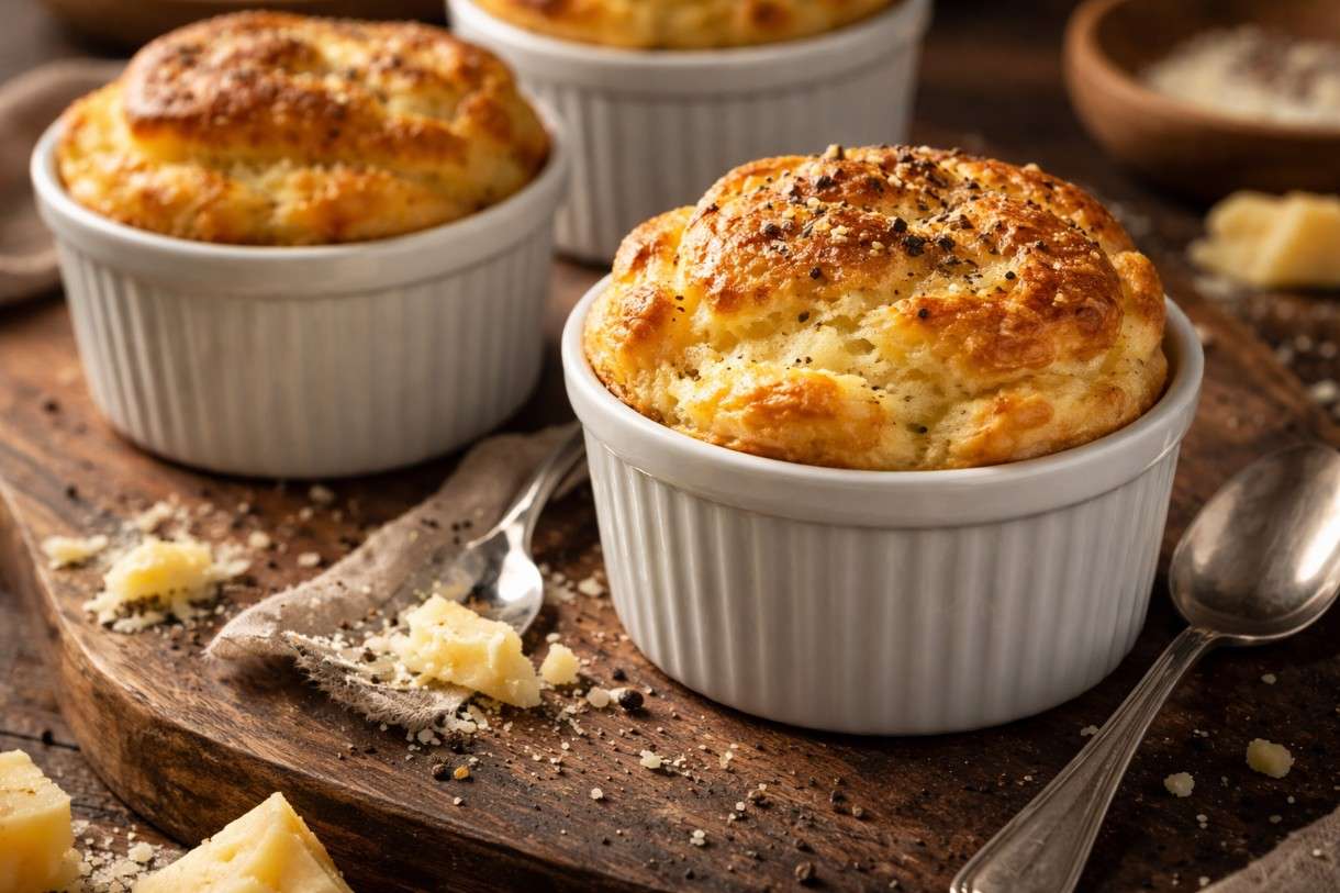 Der Februar in der französischen Küche: Soufflé mit Comté und schwarzem Pfeffer