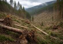 Wenn der Wald fällt: 80.000 Kubikmeter Windbruch im Espinouse-Massiv Sturm-Windbruch_Illustration