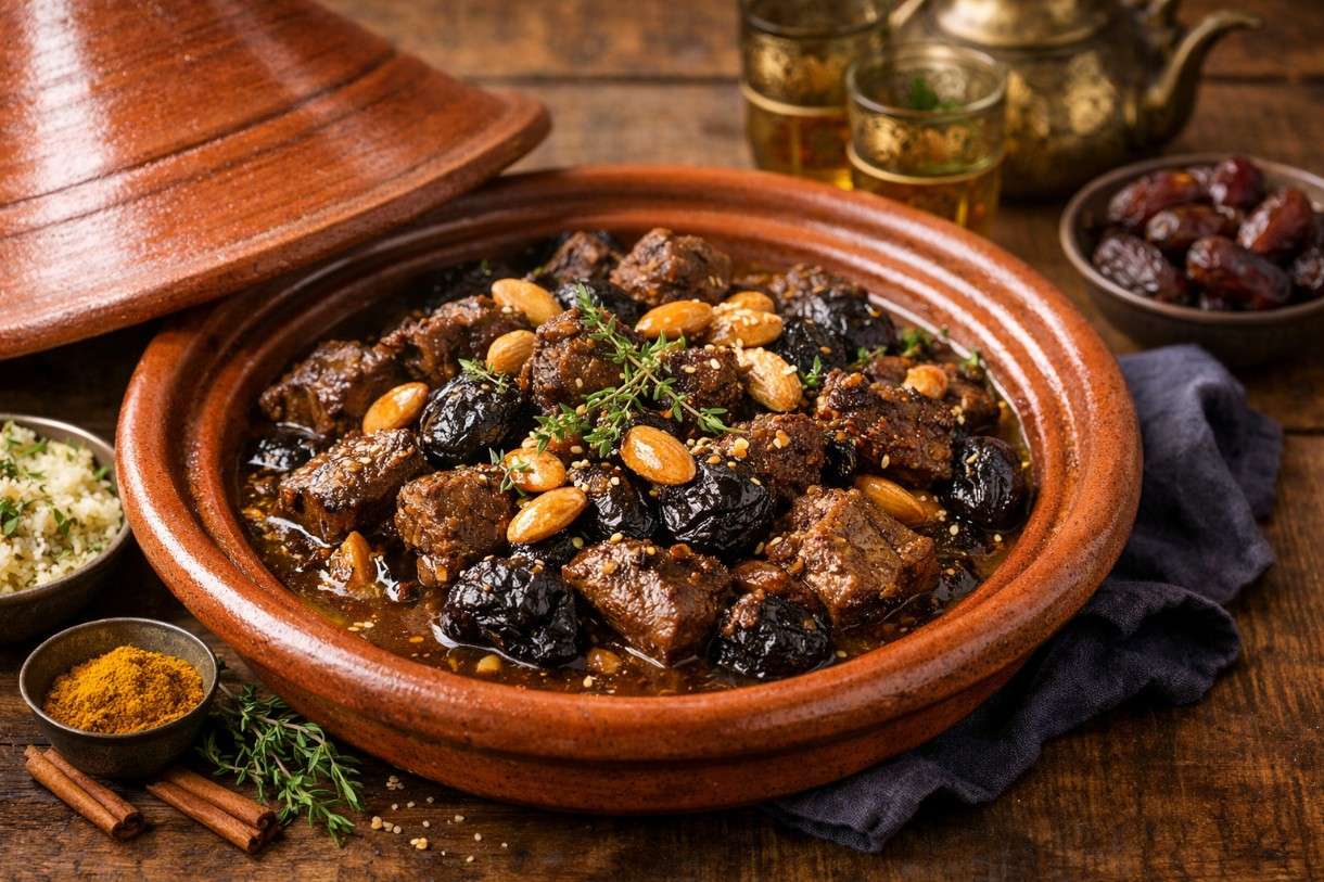 Ramadan in der französischen Küche - Tajine d’agneau aux pruneaux et thym