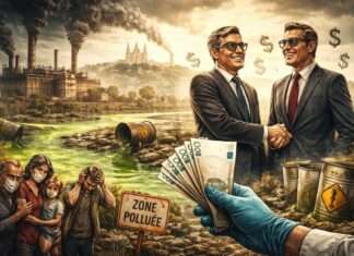 Kommentar: Skrupelloses Gewinnstreben zu Lasten der Menschen – das muss endlich aufhören! Umweltzerstörung-im-Namen-des-Profits_Illustration