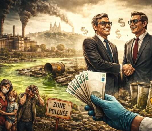 Kommentar: Skrupelloses Gewinnstreben zu Lasten der Menschen – das muss endlich aufhören! Umweltzerstörung-im-Namen-des-Profits_Illustration