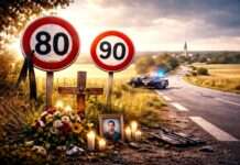Kommentar: Sind euch die Toten auf Frankreichs Landstraßen wirklich egal? Verkehrstote_Landstrasee-80-90-kmh_Illustration