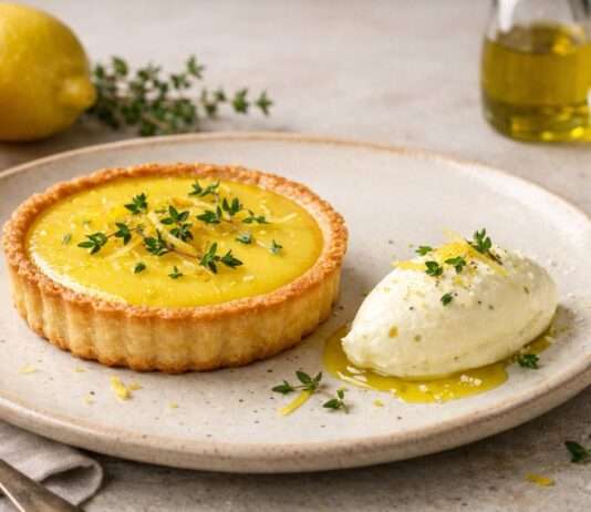 Der Februar in der französischen Küche – Zitronen-Thymian-Tarte mit Olivenöl-Crème Zitronen-Thymian-Tarte-mit-Olivenöl-Crème
