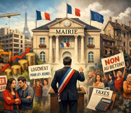 Die Wohnungsfrage ordnet Frankreichs Kommunalpolitik neu Bauen-Kommunalpolitik_Illustration