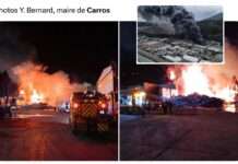 Feuerinferno in der Industriezone von Nizza-Carros: Mehr als 200 Menschen müssen fluchtartig ihre Arbeitsplätze verlassen Brand-Carros_ScreenX