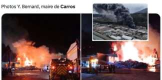 Feuerinferno in der Industriezone von Nizza-Carros: Mehr als 200 Menschen müssen fluchtartig ihre Arbeitsplätze verlassen Brand-Carros_ScreenX
