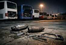 Nächtlicher Schlag gegen die Mobilität: Wie ein Katalysator-Diebstahl in Draguignan den Alltag ins Wanken bringt Busse-Katalysator-Diebstahl_Illustration