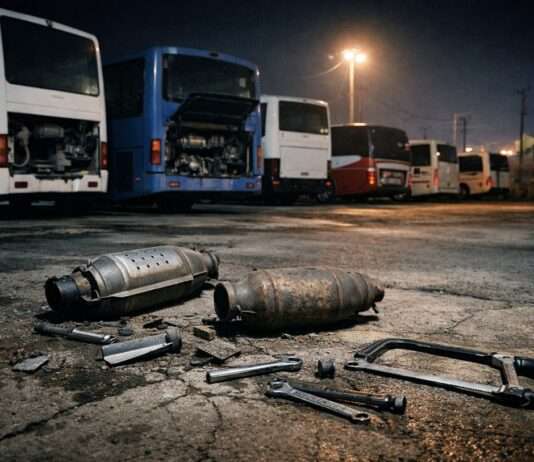 Nächtlicher Schlag gegen die Mobilität: Wie ein Katalysator-Diebstahl in Draguignan den Alltag ins Wanken bringt Busse-Katalysator-Diebstahl_Illustration