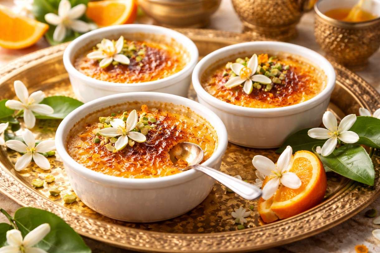 Ramadan in der französischen Küche - Crème brûlée à la fleur d’oranger
