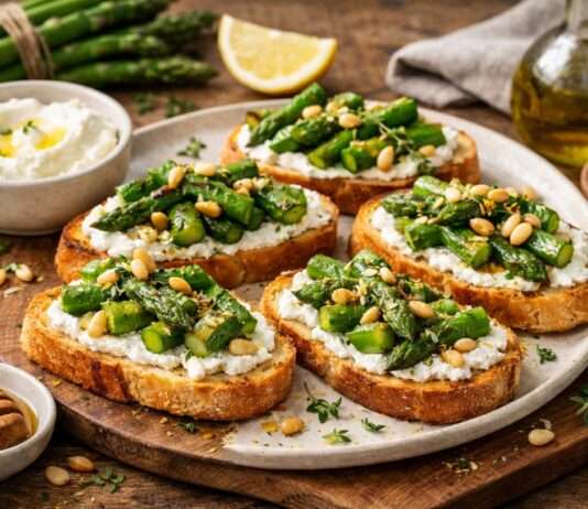 Es ist Spargelzeit: Crostini mit grünem Spargel und Ricotta Crostini-mit-grünem-Spargel-und-Ricotta