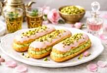 Ramadan in der französischen Küche: Éclairs à la pistache et eau de rose Éclairs-à-la-pistache-et-eau-de-rose